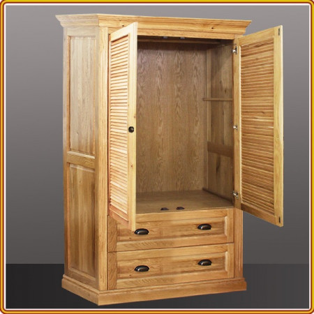 Solid Oak - 1m2 : Tủ Áo Gỗ Sồi + 2 Cánh Lá Sách